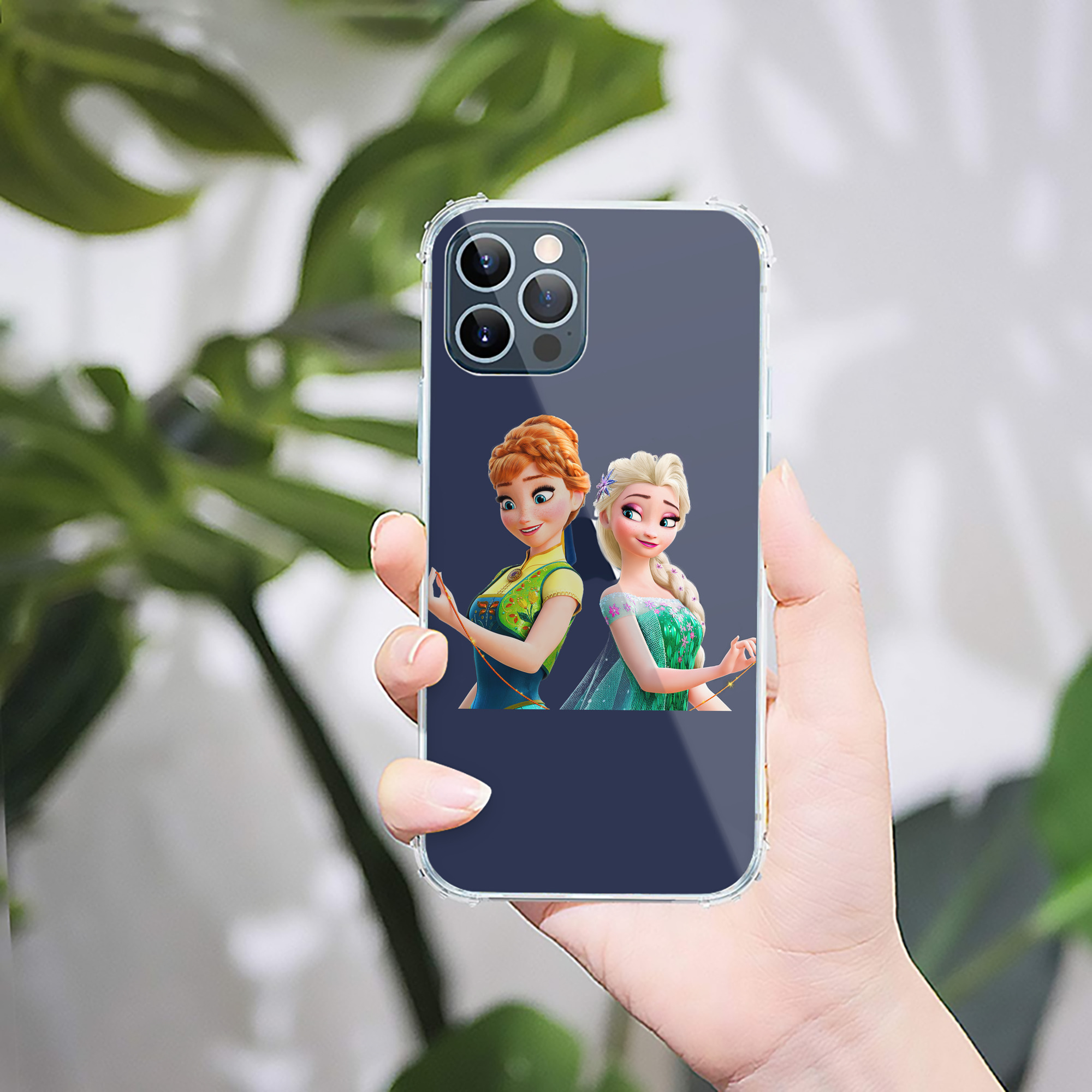 （画像用） アナと雪の女王 アンナ エルサ Frozen Anna Elsa 【iPhone 12シリーズ対応】透明スマホケース（クリアソフトケース）